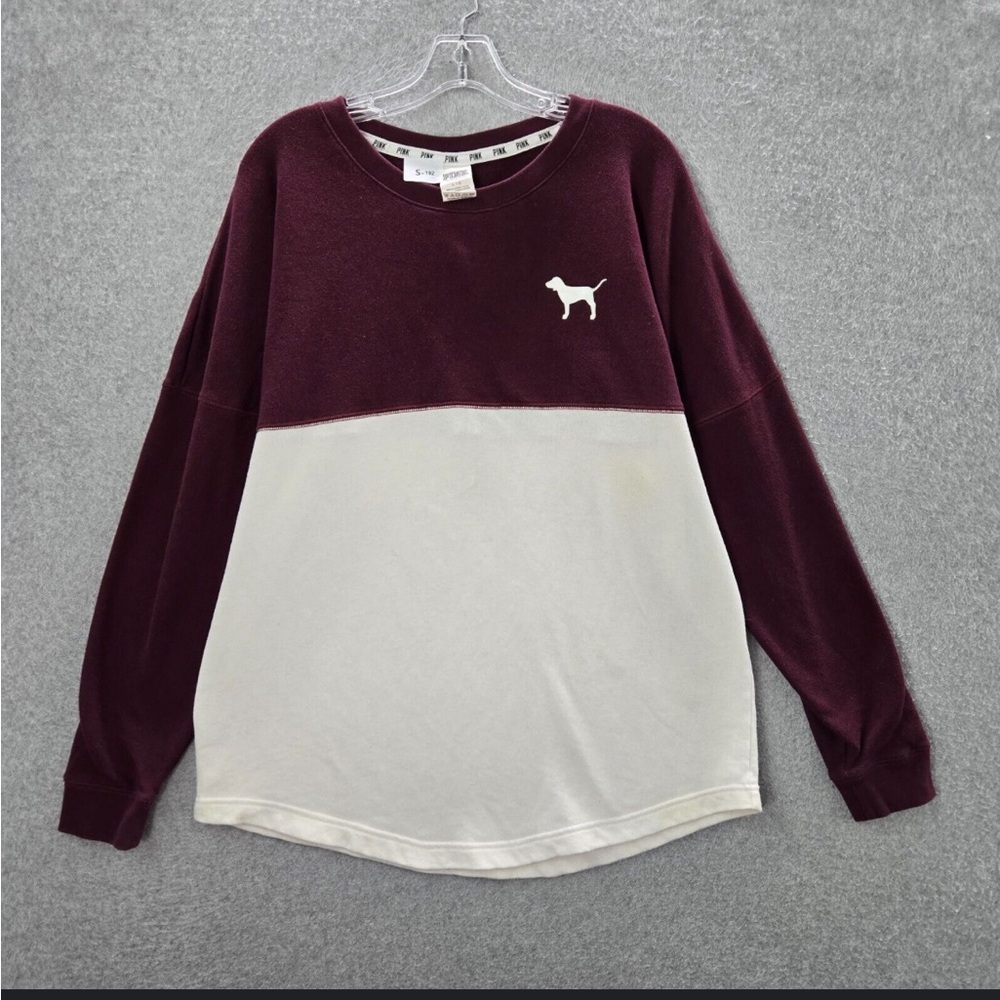 Victoria's Secret PINK Pink Nation MAROON Sweater WOMENS EXTRA SMALL XS